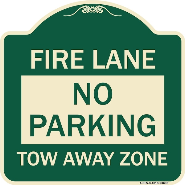 Signmission No Parking Tow-Away Zone Heavy-Gauge Aluminum Architectural Sign, 18" x 18", G-1818-23605 A-DES-G-1818-23605 - main